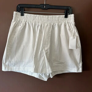 NWT Good American X Anthropologie Striped Boxer Shorts